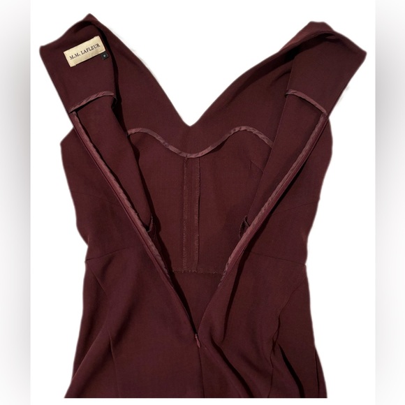 M.M. LaFleur Burgundy/Dark Purple Work Dress - Picture 4 of 8
